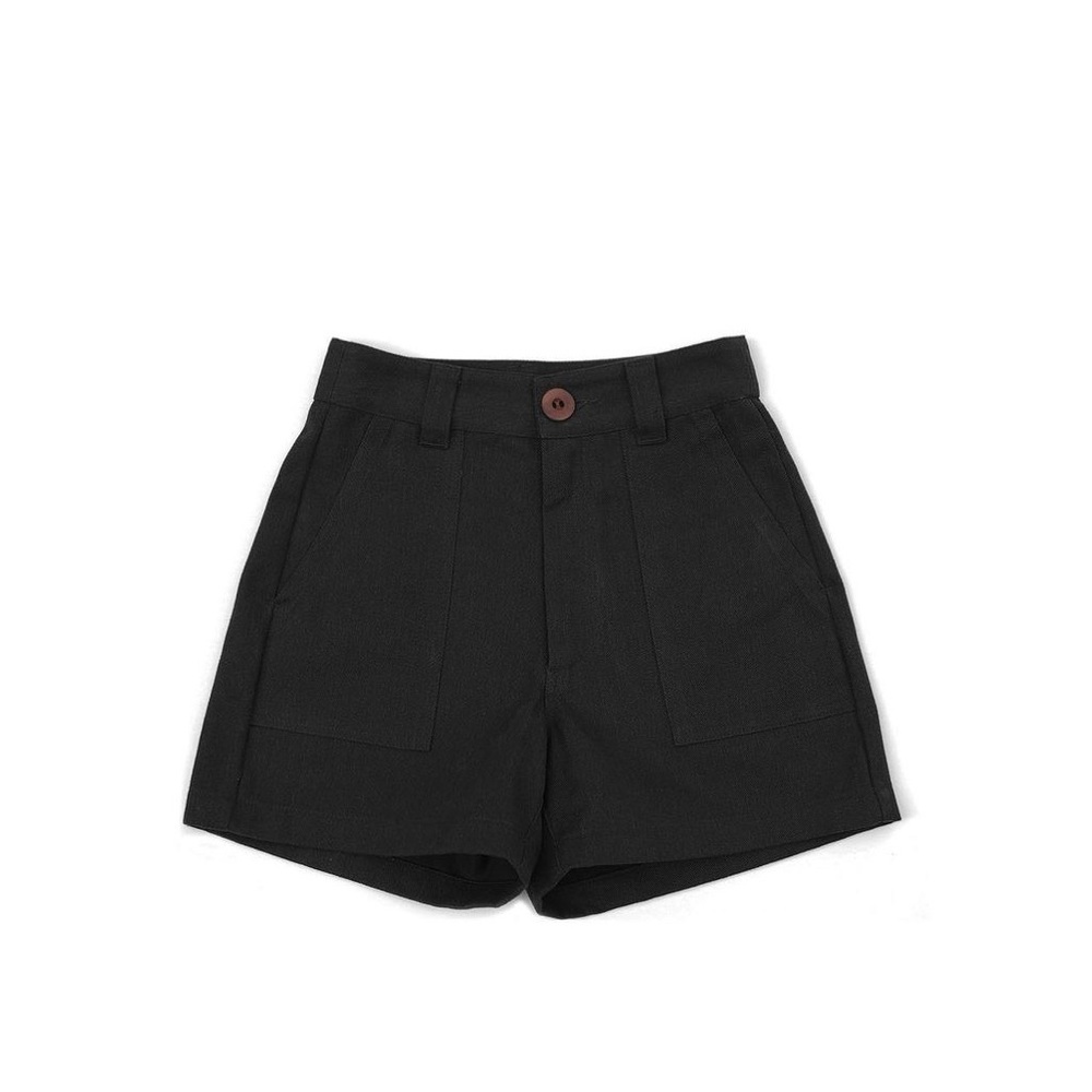Beaton Linen / Beaton Studio Black Women’s Size 2 Utility Shorts